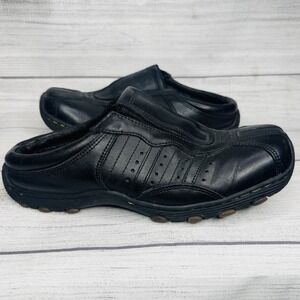Dr. Martens 8B02  US 6 UK 5‎ EUR 38 Black Slip On Clogs Mules Leather